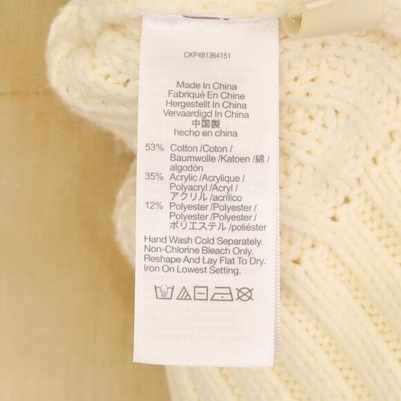 MADEWELL Wide Rib Turtleneck Sweater XXS Antique Cream Cableknit Pullover NWT B5 - Picture 6 of 6